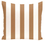 Stitch In Time Stripes Print Pillow, Caramel, 26"x26"