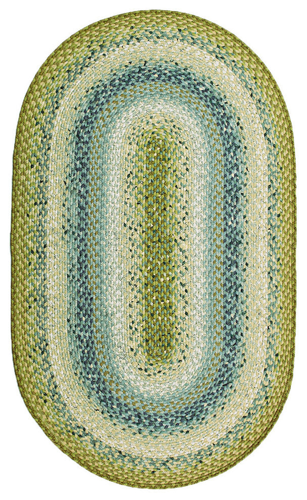 Homespice Decor Seascape Cotton Braided Rug 8' x 10' (Oval)