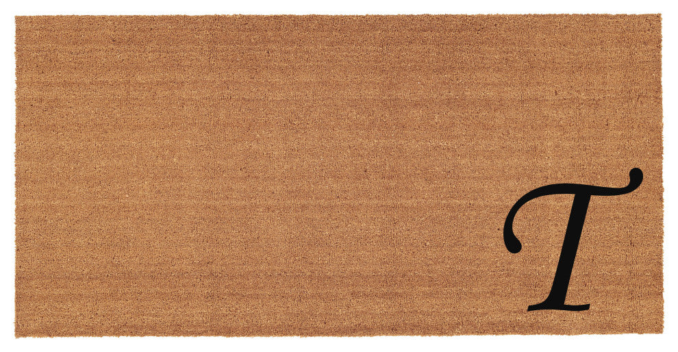 Home and More Urban Chic Monogram Doormat, Letter T