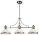 Chadwick 3-Light Island, Satin Nickel