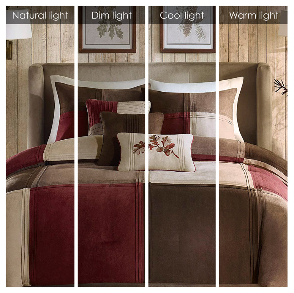 Madison Park Microsuede-Pieced Comforter 7-Piece Set, California King