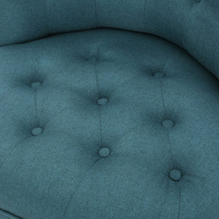 GDF Studio Donna Plush Modern Tufted Accent Chair, Dark Teal