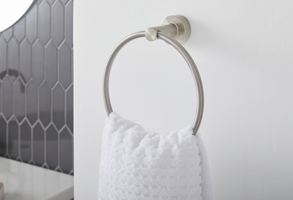 Parma Towel Ring Round, Brushed Nickel