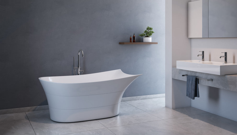 Floris 67" Freestanding Bathtub with no faucet