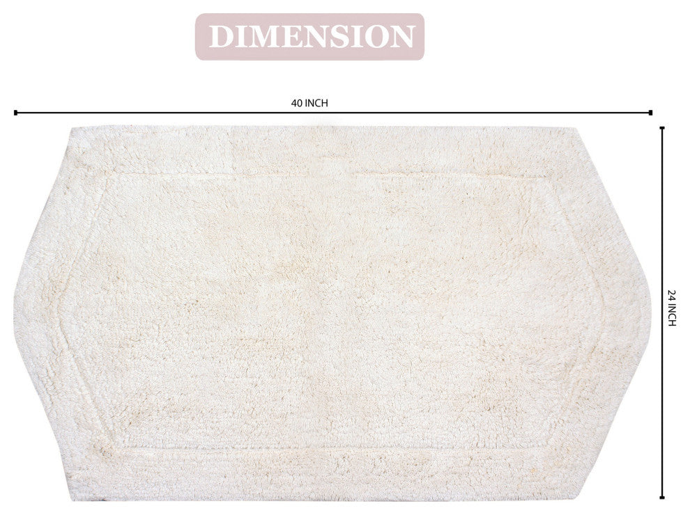 Waterford Bath Rug, 24"x40", Ivory