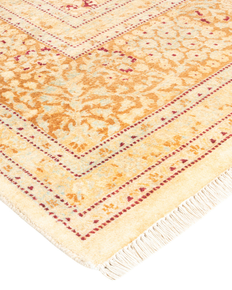 Mogul, One-of-a-Kind Hand-Knotted Area Rug Ivory, 6' 1" x 6' 1"