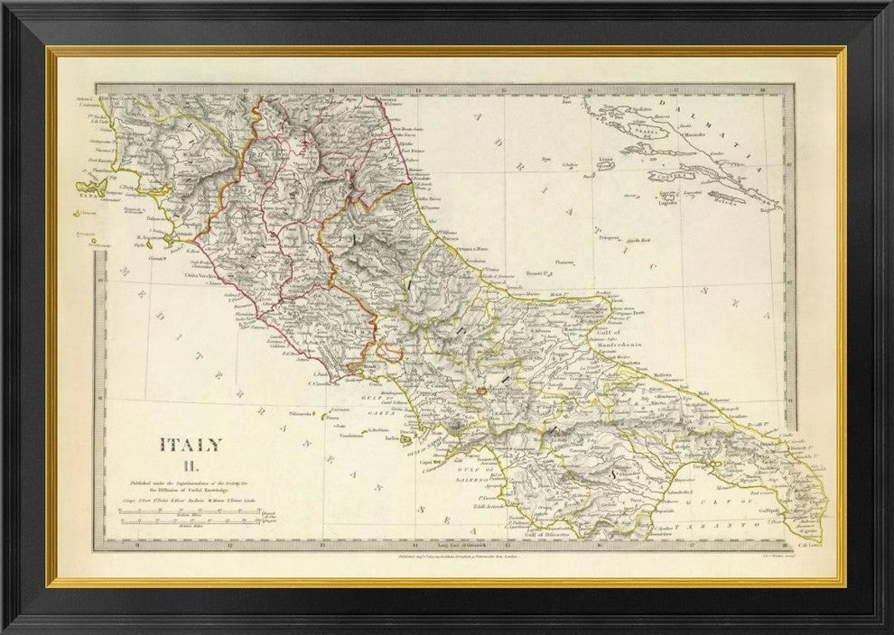 "Italy II, 1830"  by Society for the Diffusion of Useful Knowledge, 34x24"