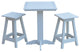 Poly Lumber Bistro Set, White, Square