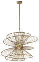 Zeta Large LED Pendant, Natural Aged Brass