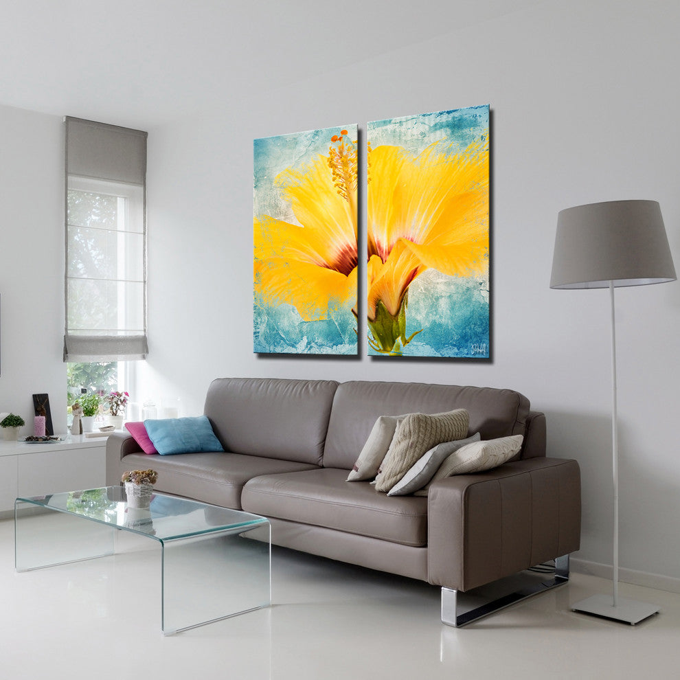 Painted Petals XVII Canvas Wall Art 2-Piece Set, 40"x20"