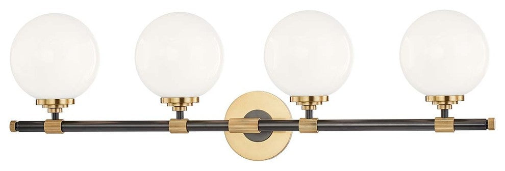 Bowery 4-Light Bath Bracket, Aged Old Bronze