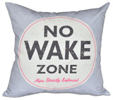18"x18" Nap Zone, Word Print Pillow, Gray