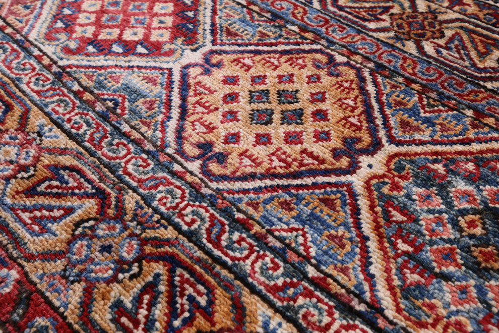 Hand-Knotted Khorjin Super Kazak Runner Rug 2' 6" X 9' 9" Q7593