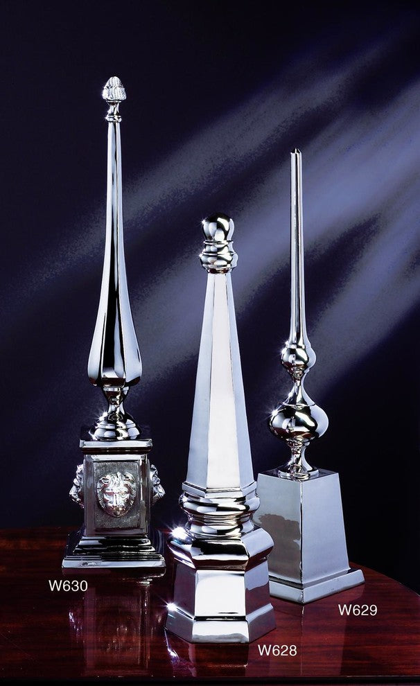 Architectural Finials Square Base, Nickel Finish