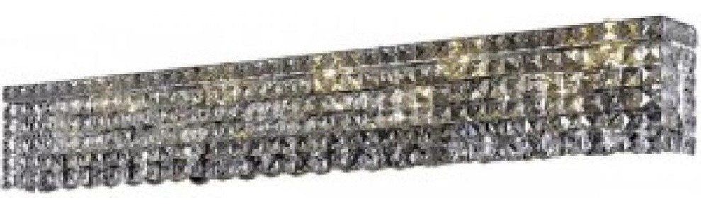 Elegant Maxim Vanity Light, Chrome Finish With Royal Cut Crystal