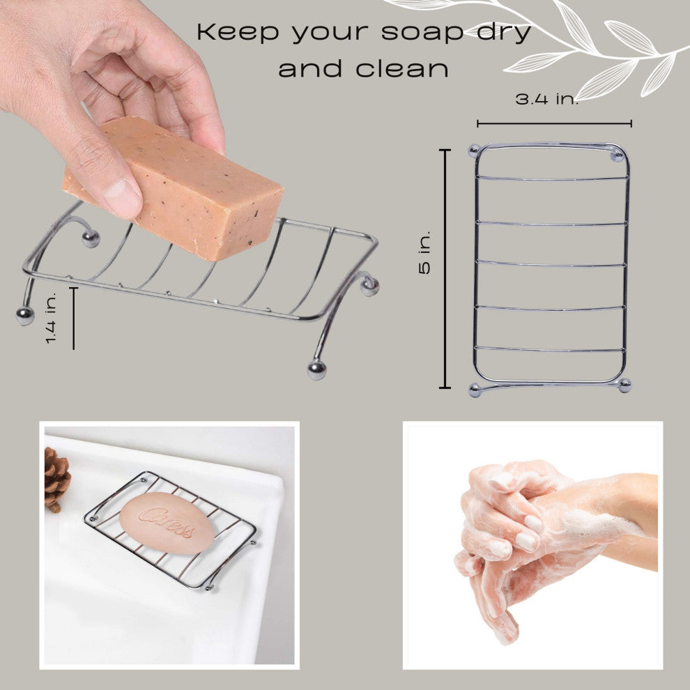 Metal Soap Dish, Chrome