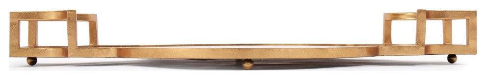 Elegant Gold Leaf Scalloped Tray