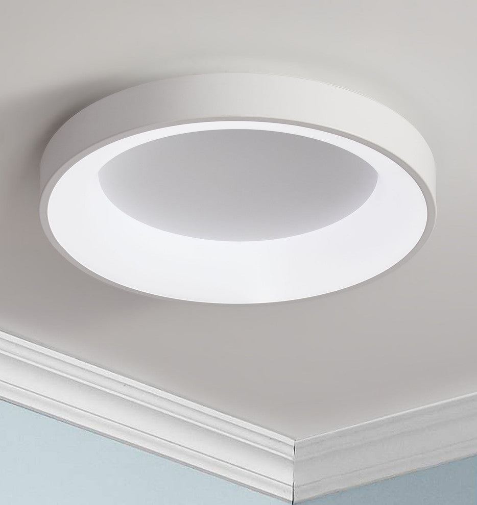 Acrylic LED Round Flush Mount Ceiling Light, 23.62 in