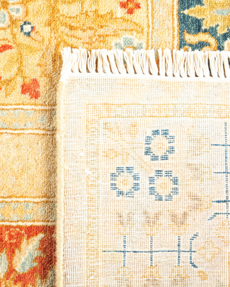 Davangere, One-of-a-Kind Hand-Knotted Area Rug Ivory, 2'7"x14'8"