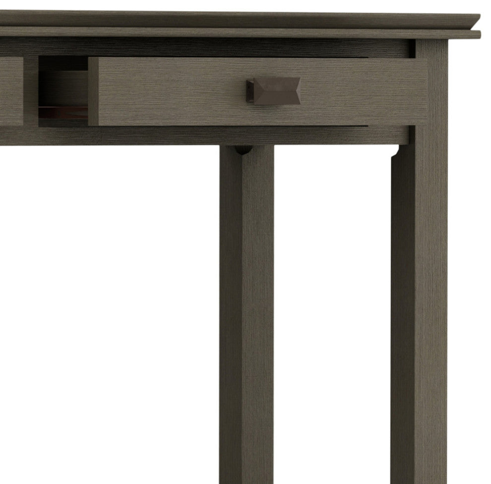 Solid Wood Contemporary Console Sofa Table, 46", Farmhouse Gray