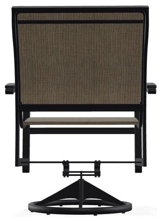 Bazza Sling Outdoor Swivel Rocker, Kora/Black