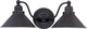 Nuvo Bridgeview 2-Light Incandescent Mission Vanity and Wall Light, Dust Bronze