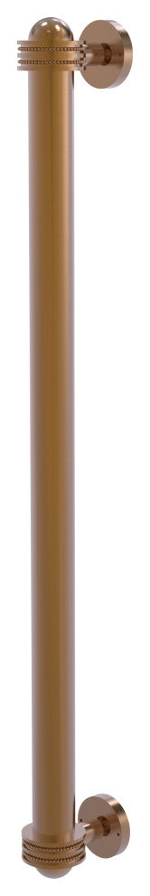 18" Refrigerator Pull With Dotted Accents, Brushed Bronze