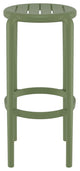 Tom Resin Bar Stool, Set of 2, Black, Olive Green