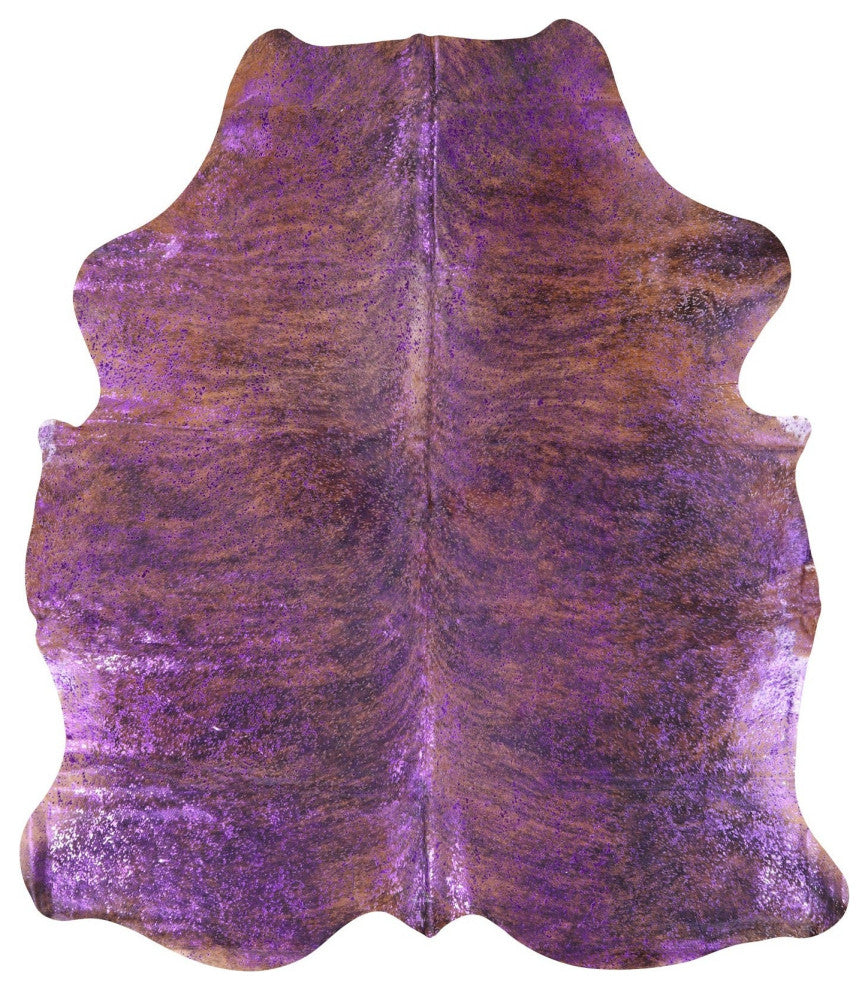Purple Metallic Cowhide Rug 6' 10" X 6' 1" C2086