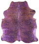 Purple Metallic Cowhide Rug 6' 10" X 6' 1" C2086