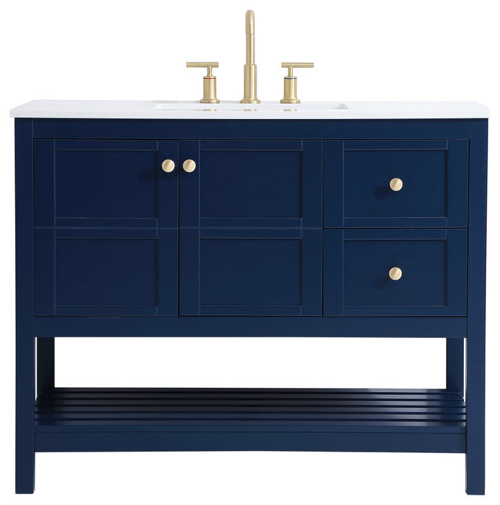 Tucker Blue 42" Single Sink Bathroom Vanity
