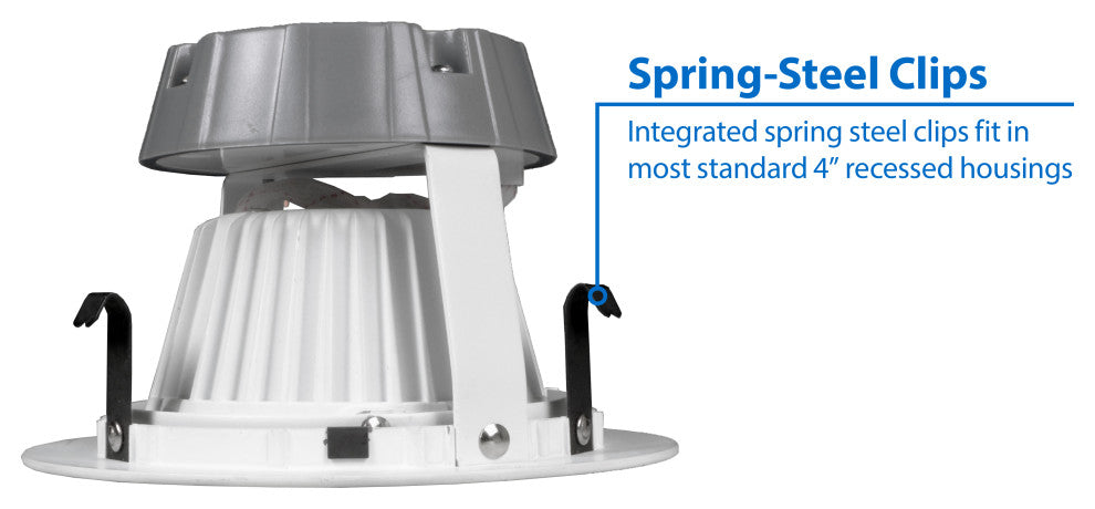 DCG Series 4 in. White Gimbal LED Recessed Downlight, 2700k