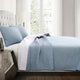 Ava Diamond Oversized Cotton 3-Piece Quilt Set, Blue, King