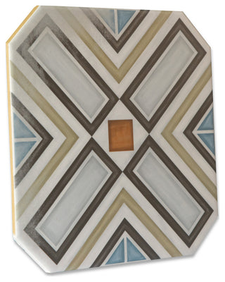 Vaudeville Octagon Deco Ritter, Taco Pink Porcelain Floor/Wall Tile