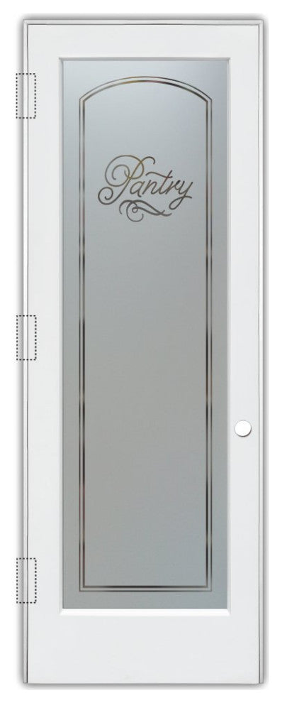 Pantry Door - Melany - Primed - 28" x 80" - Knob on Right - Push Open