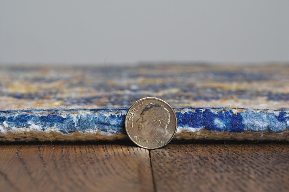 Morris Chloe Distressed Moroccan Accent Rug, Blue, 27" X 45"