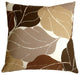 Pillow Decor - Autumn Leaves 20 x 20 Brown Throw Pillow