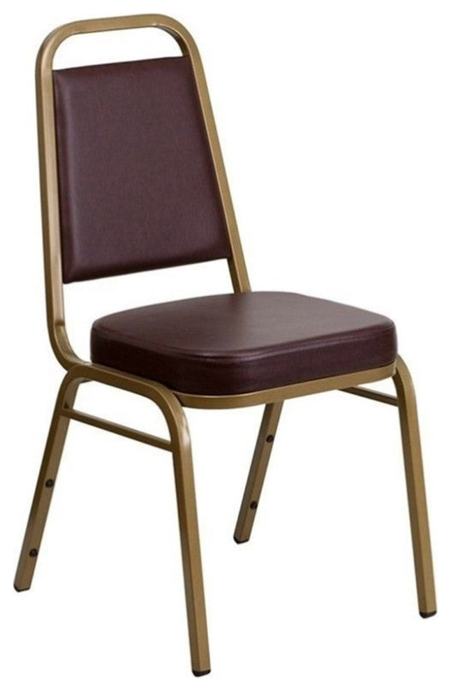 Flash Furniture Hercules Stacking Banquet Stacking Chair in Brown