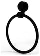 Venus Towel Ring With Dotted Accent, Matte Black