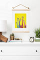 "Jellybean Giraffes" Art Print by Clara Nilles, Small