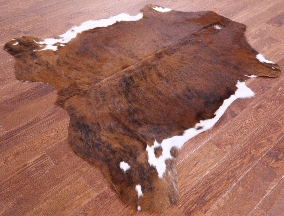 6' 0" X 5' 10" Organic Natural Hair-On Cowhide Area Rug C2054