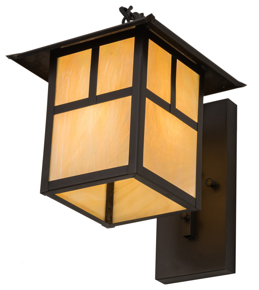 9W Seneca T Mission Curved Arm Wall Sconce