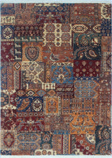 Khurgeen Qudratu Red/Blue Rug, 5'8x7'10