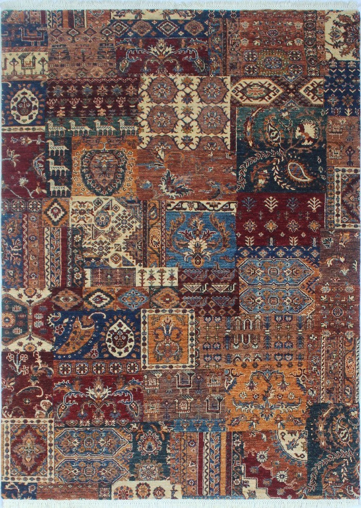 Khurgeen Qudratu Red/Blue Rug, 5'8x7'10