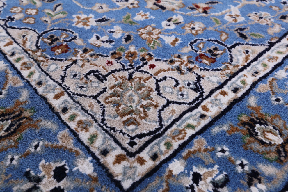 2' 7" X 8' 1" Runner Persian Nain Wool and Silk Hand-Knotted Rug Q11651