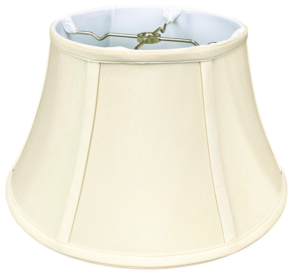 Royal Designs Shallow Drum Bell Bouillotte Lamp Shade, Eggshell, 13x19x11.25, Si