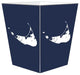 WB8579, Nantucket on Navy Linen Wastepaper Basket