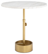 Myles Accent Table Large, Natural Brass