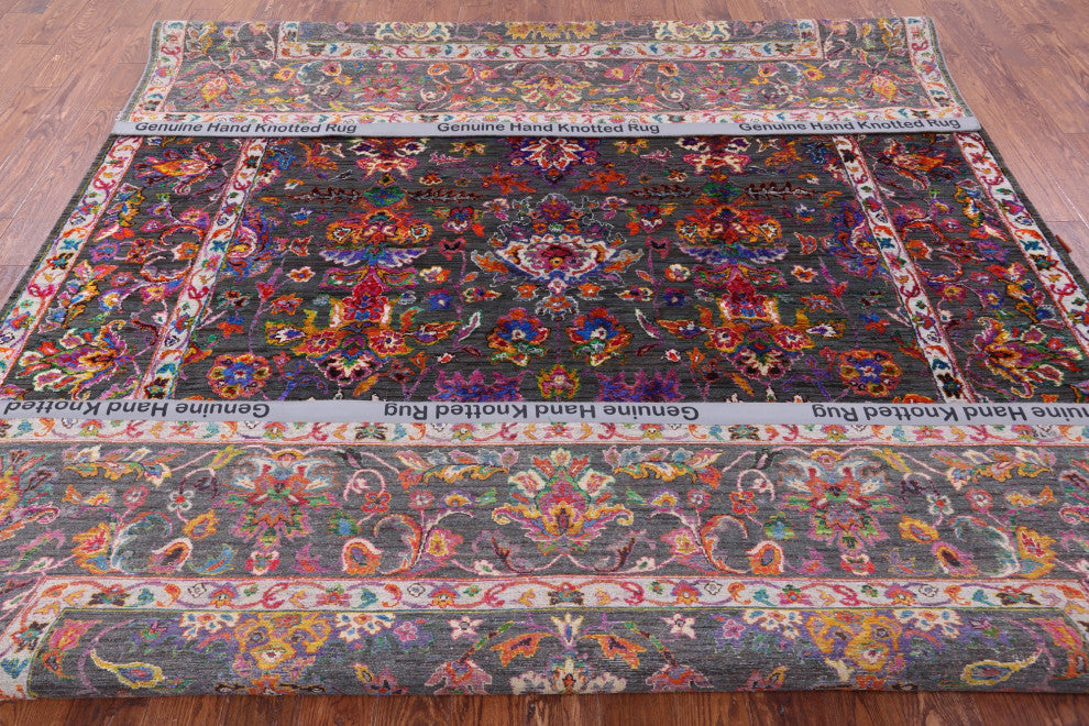 8' 10" X 11' 10" Wool & Silk Persian Hand-Knotted Rug - Q13733