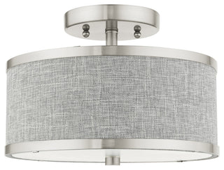 Brushed Nickel Modern, Urban, Semi Flush